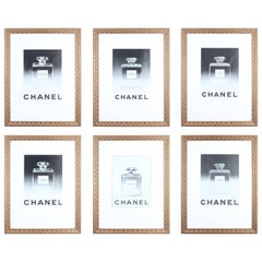 Vintage Framed Original 1930s Chanel Perfume Advertisements Found in Paris