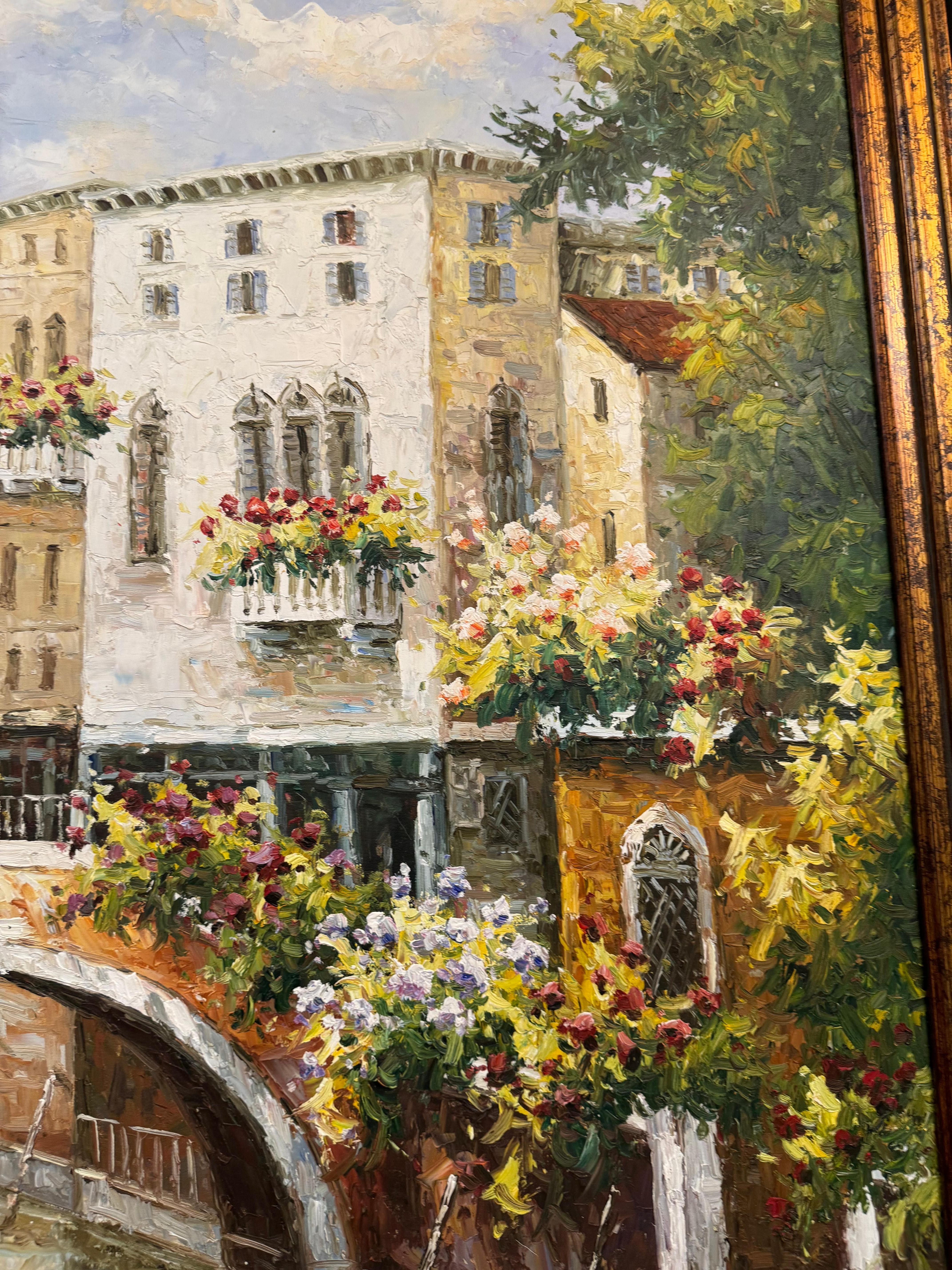 Quadro originale incorniciato di Canale di Venezia di Ranmondo in vendita 4