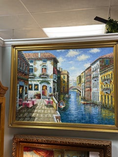 Framed original painting x large with gold frame