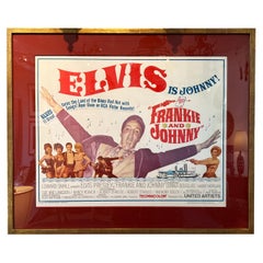 Framed, Original Antique "Elvis Presley, Frankie and Johnny" Poster