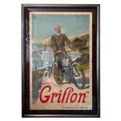 Framed, Original Vintage "Griffon" Poster by Hugo d’Alesi