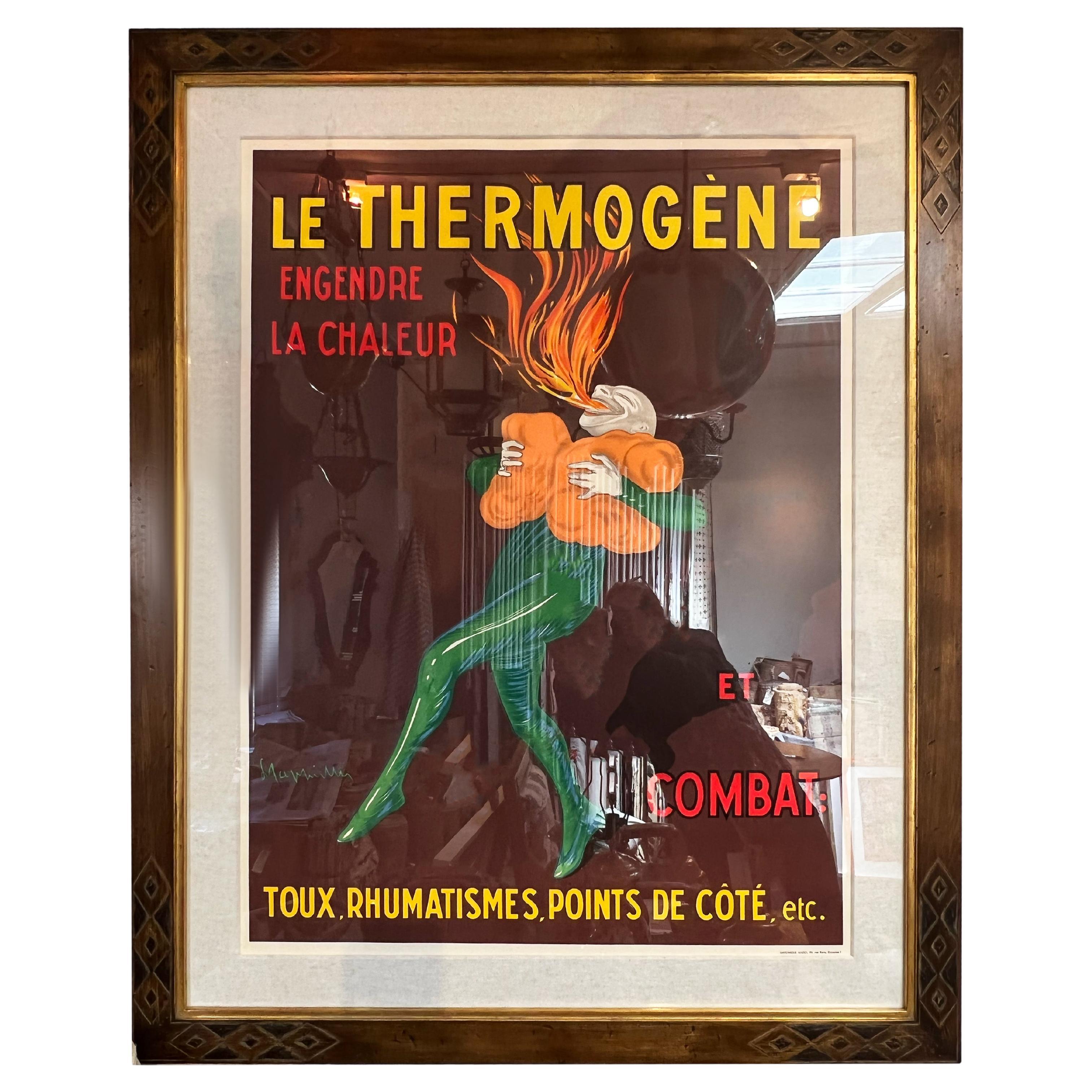Affiche originale « Le thermogène » encadrée par Leonetto Cappiello