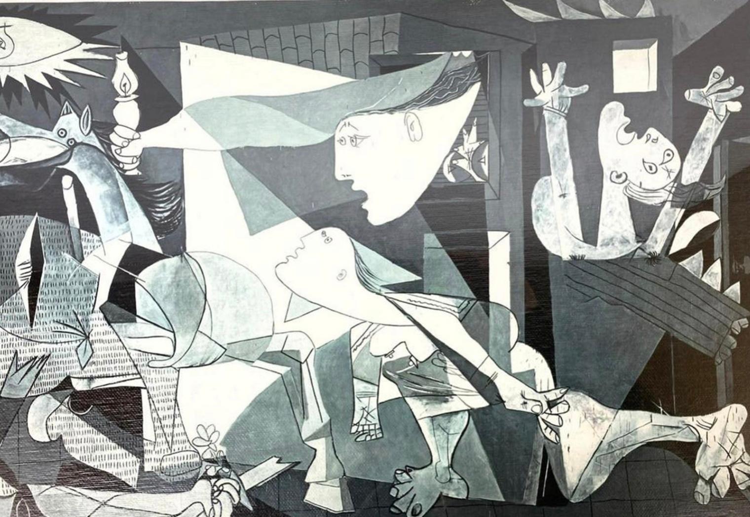 Gerahmter Pablo Picasso-Druck von Guernica (Moderne) im Angebot