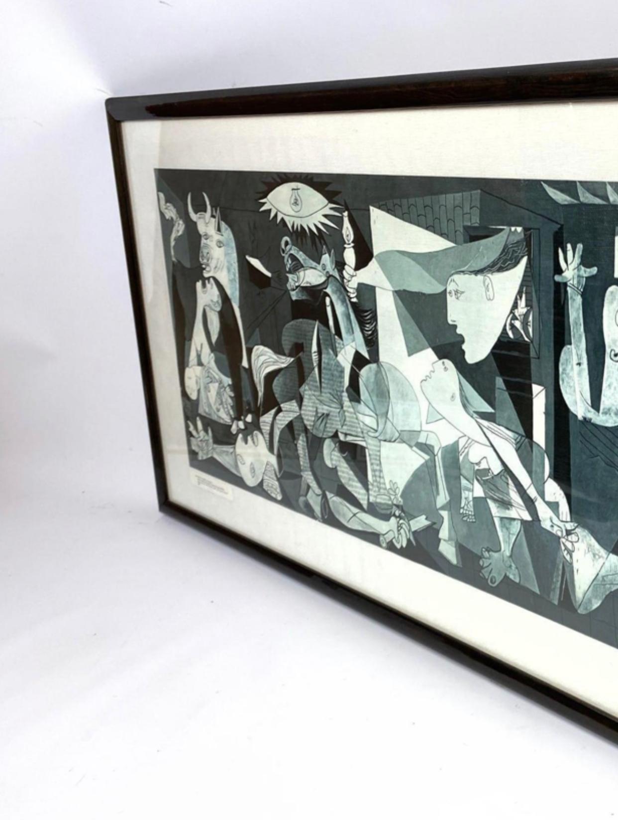 Gerahmter Pablo Picasso-Druck von Guernica (Spanisch) im Angebot