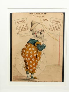 Framed Page of Antikania Calendar, circa 1900