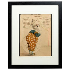 Framed Page of Antikania Calendar, circa 1900