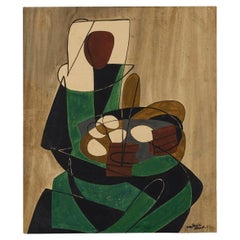 Framed Painting by George Maurice Cloud, 'Untitled', Gouache on Paper, 1948