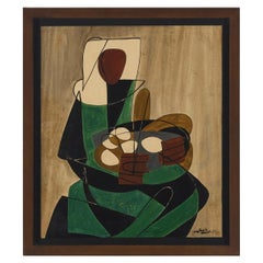 Framed Painting by George Maurice Cloud, 'Untitled', Gouache on Paper, 1948