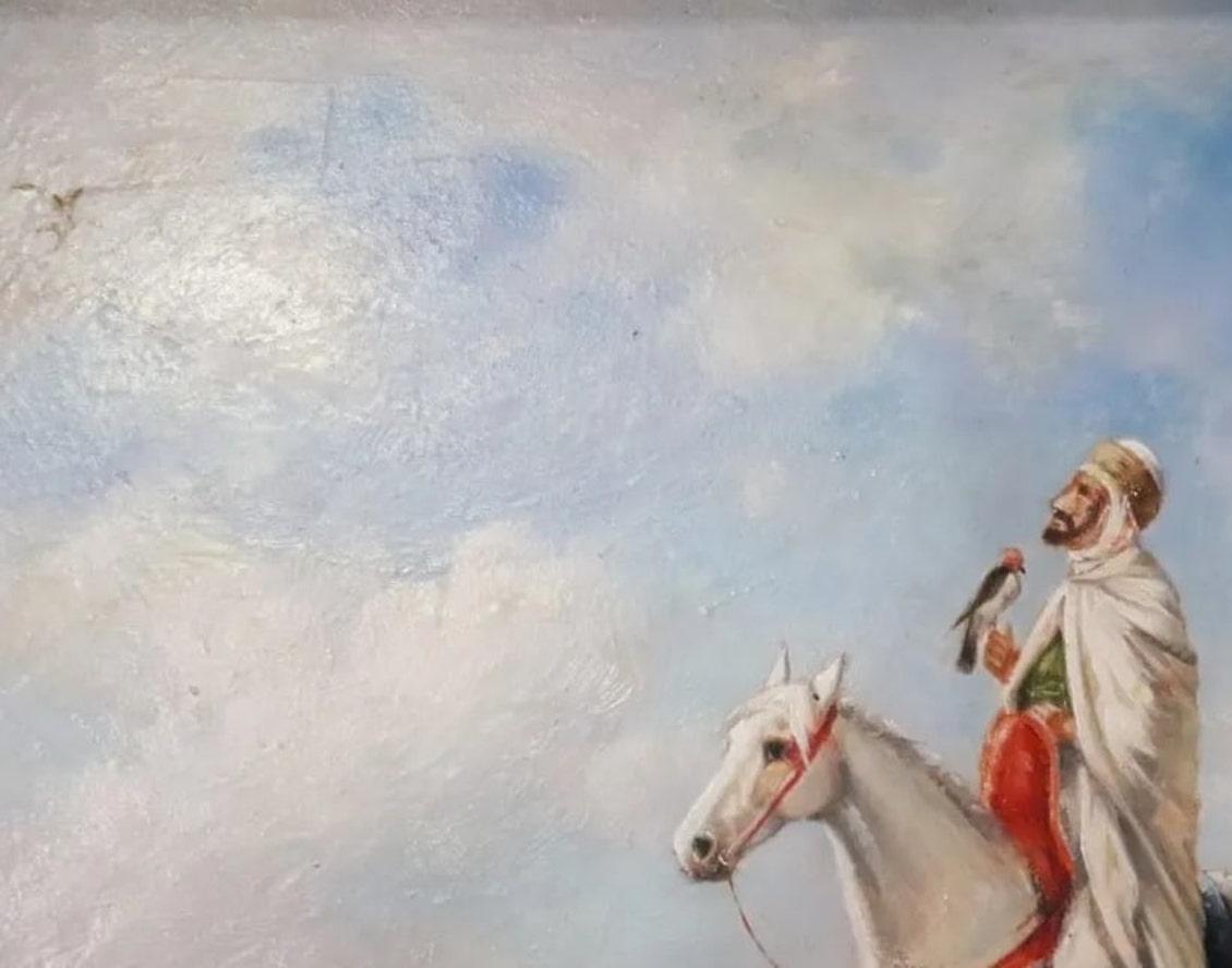 20th Century Framed Painting of Arab Rider