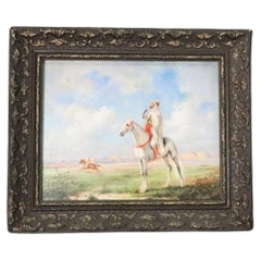 Vintage Framed Painting of Arab Rider