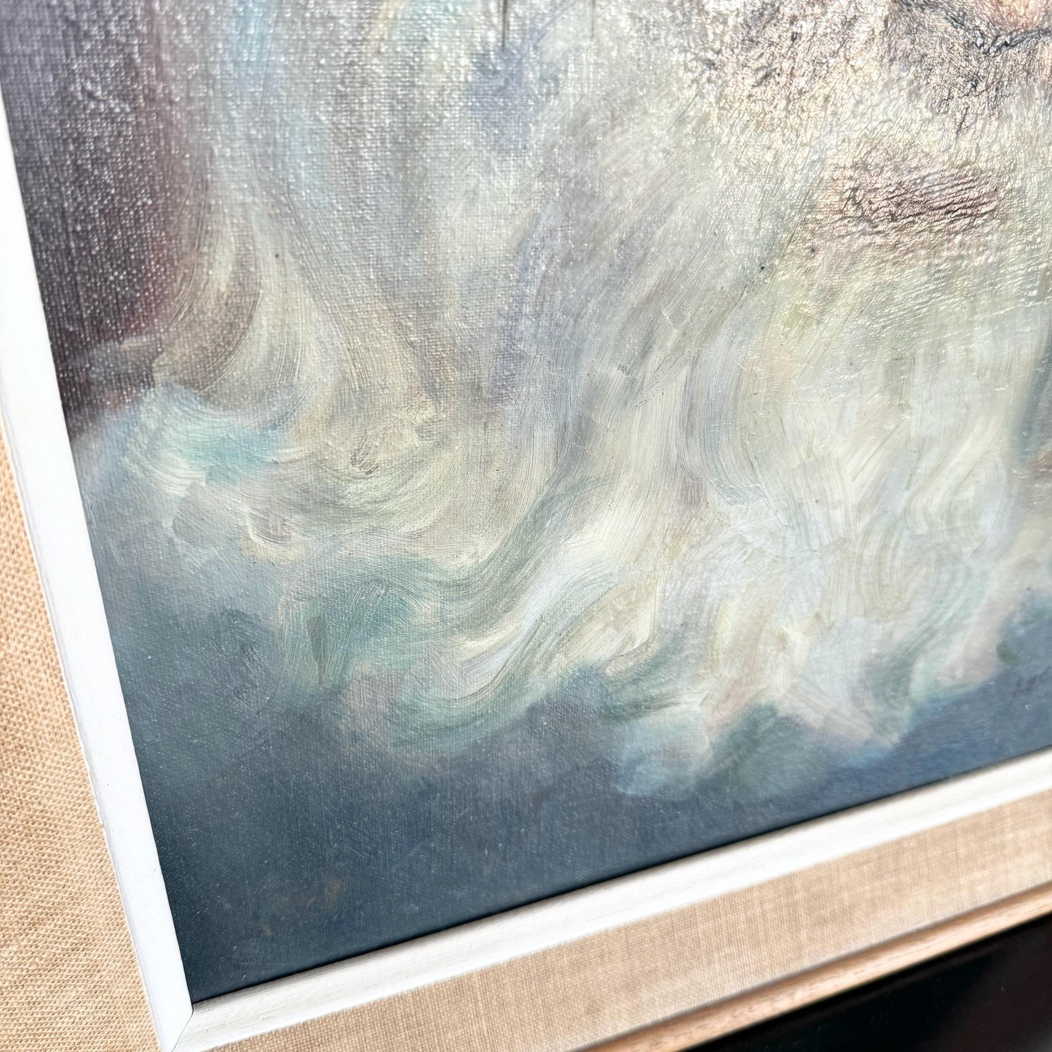 20th Century Framed Painting of Old Man With White Beard For Sale