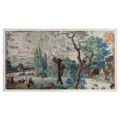 Antique Framed Papier Peint Panel