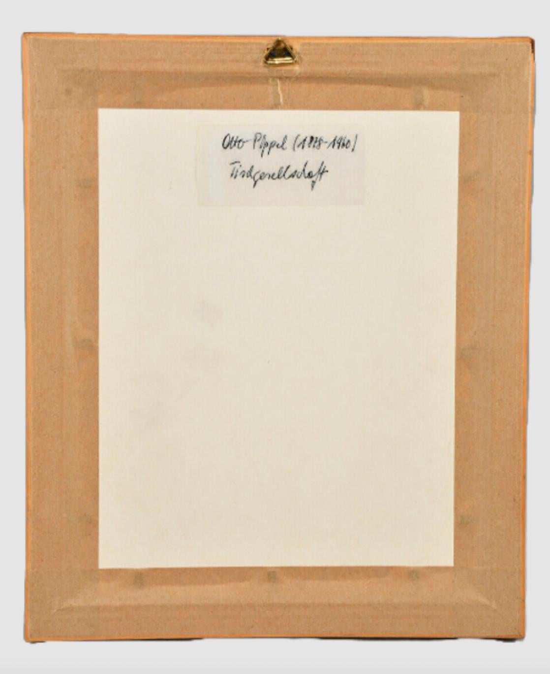Papier Drawings de table encadrés par Otto Pipel en vente