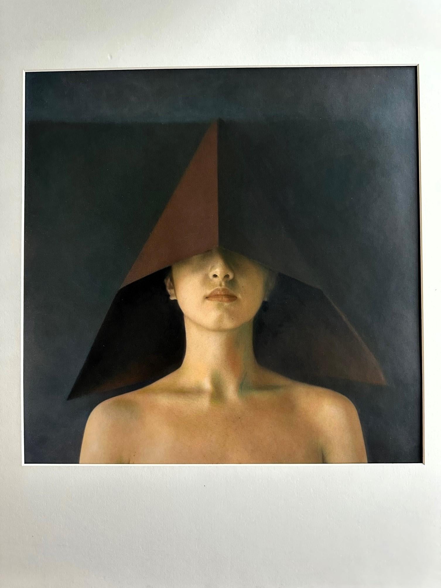 Artist: Susan Fenton (1949-2018; American)
Title: Figure with Folded Paper Hat. Japan series
Year of Creation: 1993
Edition: 1/10
Medium: Toned Gelatin Silver Print; hand painted with Oils
Image size: 16