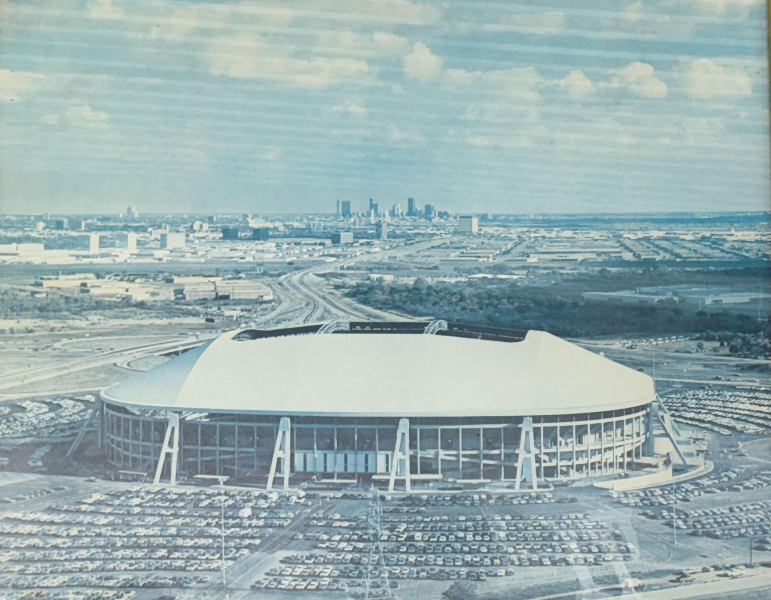 This vintage framed picture captures the iconic Texas Stadium, the longtime home of the Dallas Cowboys. A piece of football history, it showcases the legendary open roof design that witnessed decades of unforgettable moments. Perfect for collectors