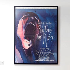 XXL Framed "Pink Floyd The Wall" Film Poster 1982 Vintage Retro Music Blue Black