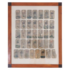 Framed Playing Cards, Germany 19th Century