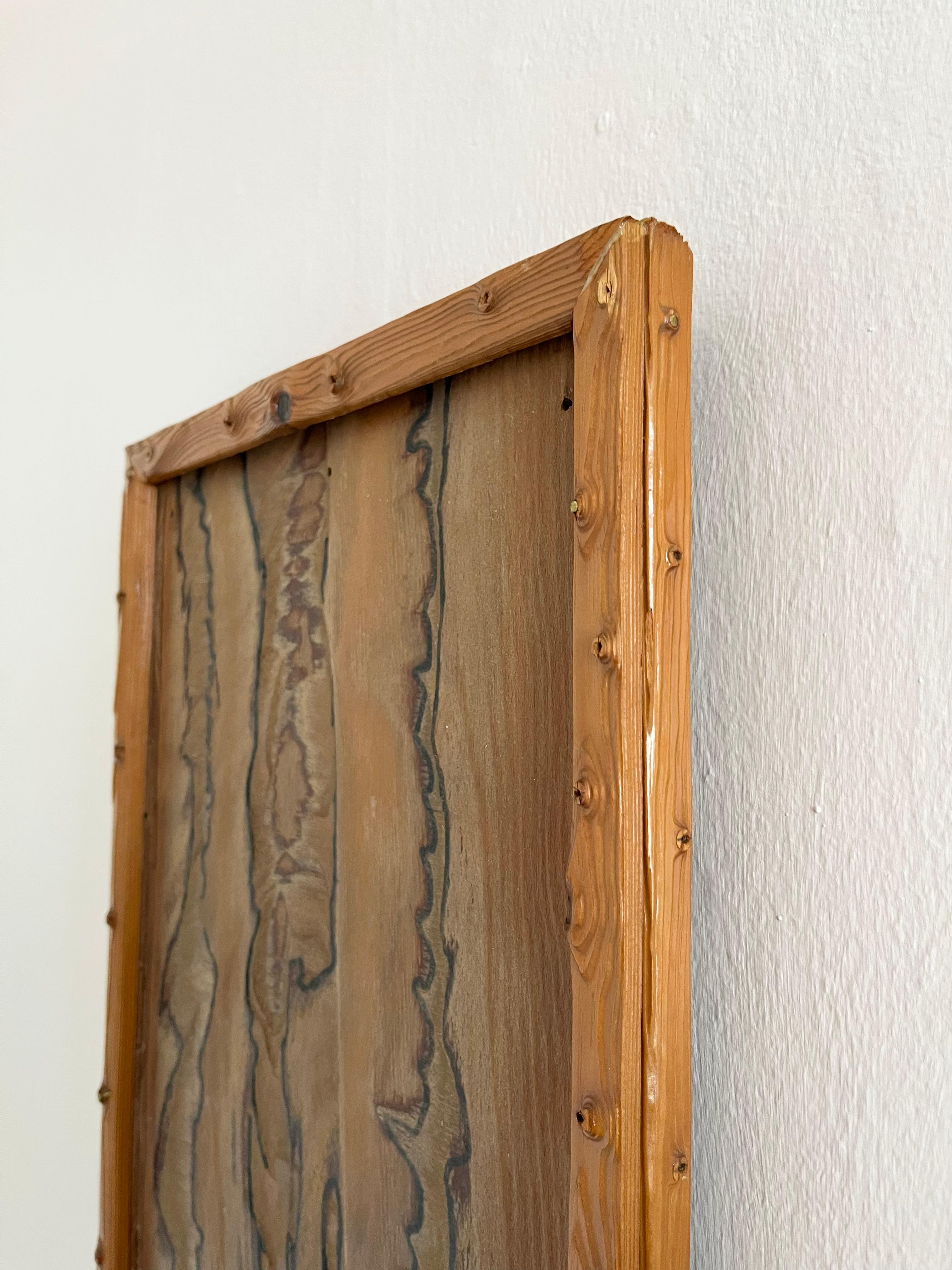 Framed plywood wall decoration 1970s craftmanship In Good Condition For Sale In Frederiksberg C, DK