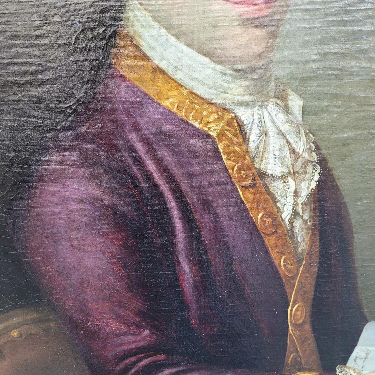 Framed Portrait Of A Gentleman With Letters, 18th Century im Angebot 5