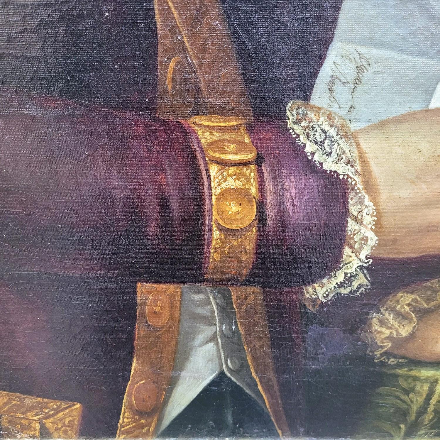 Framed Portrait Of A Gentleman With Letters, 18th Century im Zustand „Gut“ im Angebot in MARSEILLE, FR