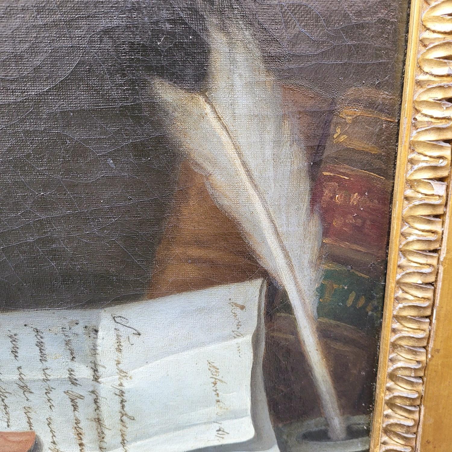 Framed Portrait Of A Gentleman With Letters, 18th Century im Angebot 1