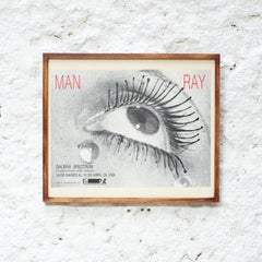 Framed Poster of Man Ray Exhibition in Galeria Spectrum Zaragoza, 1986