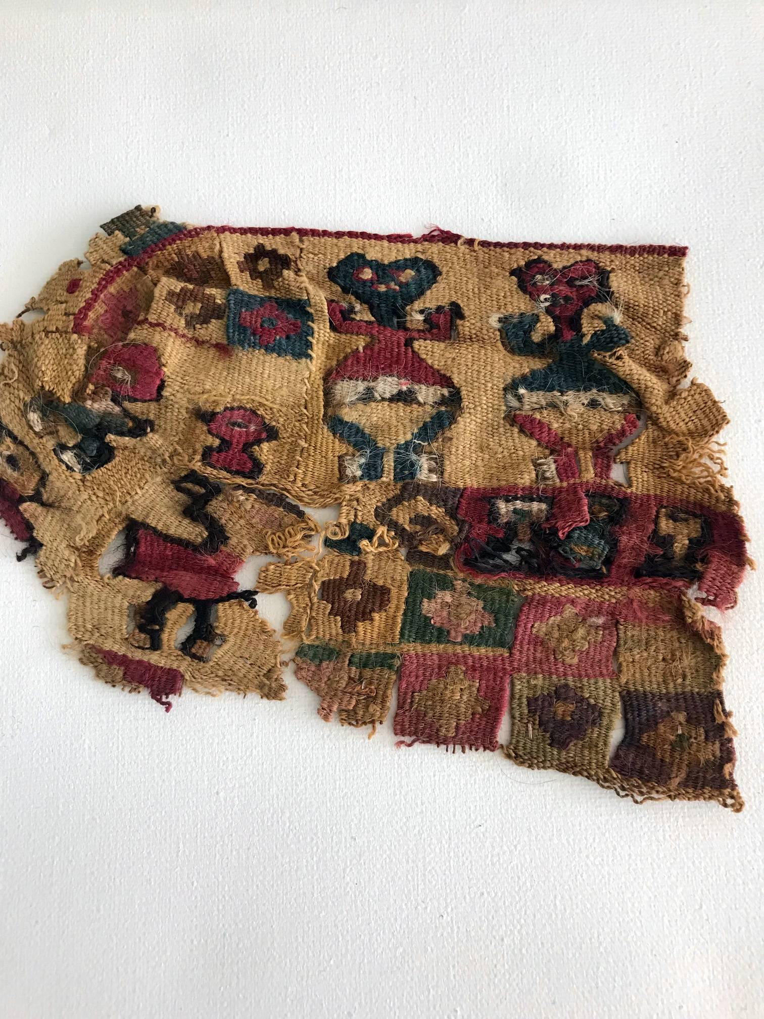 Bolivian Framed Pre-Columbian Antique Textile For Sale