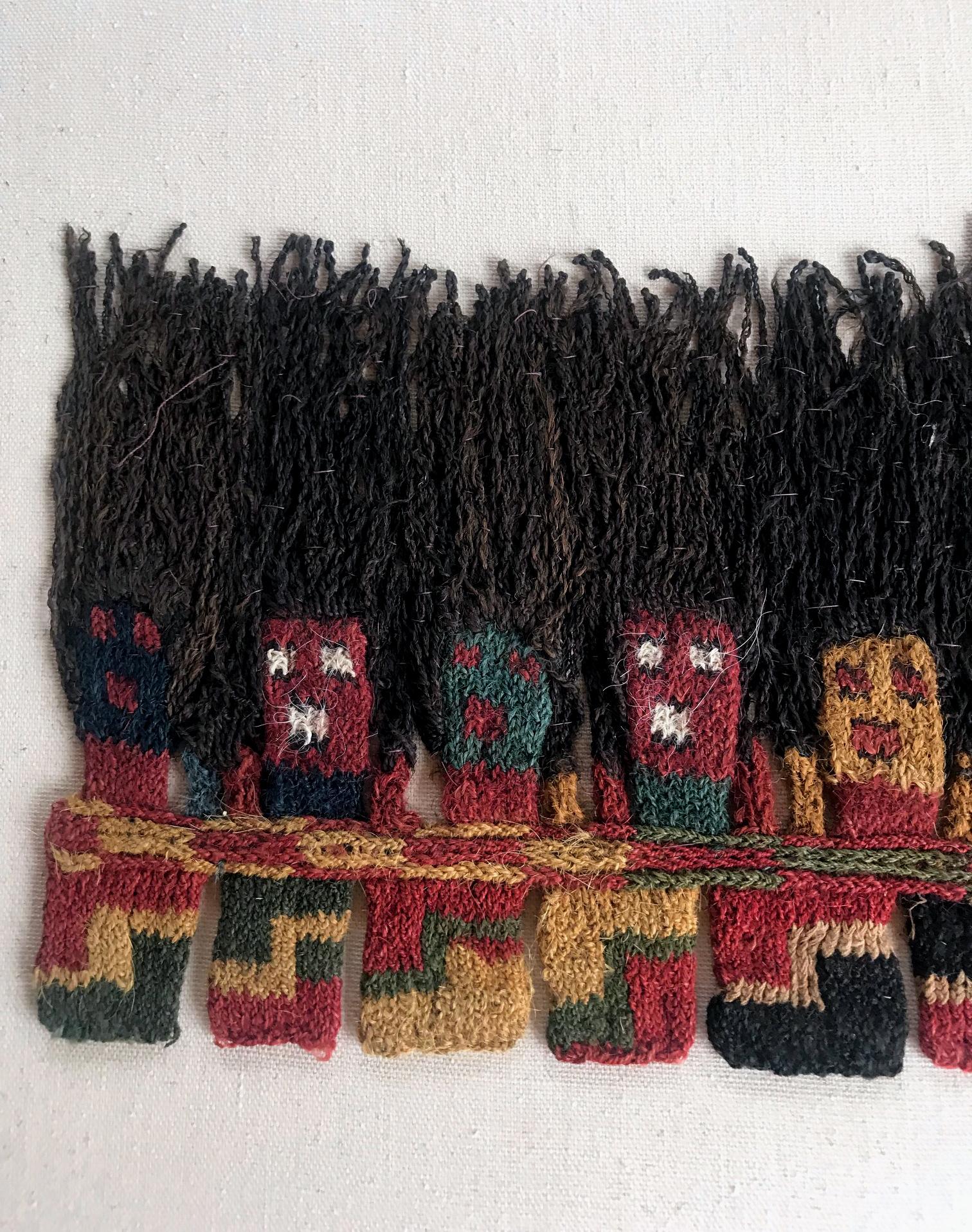 Hand-Woven Framed Pre-Columbian Proto Nazca Textile Frangment For Sale