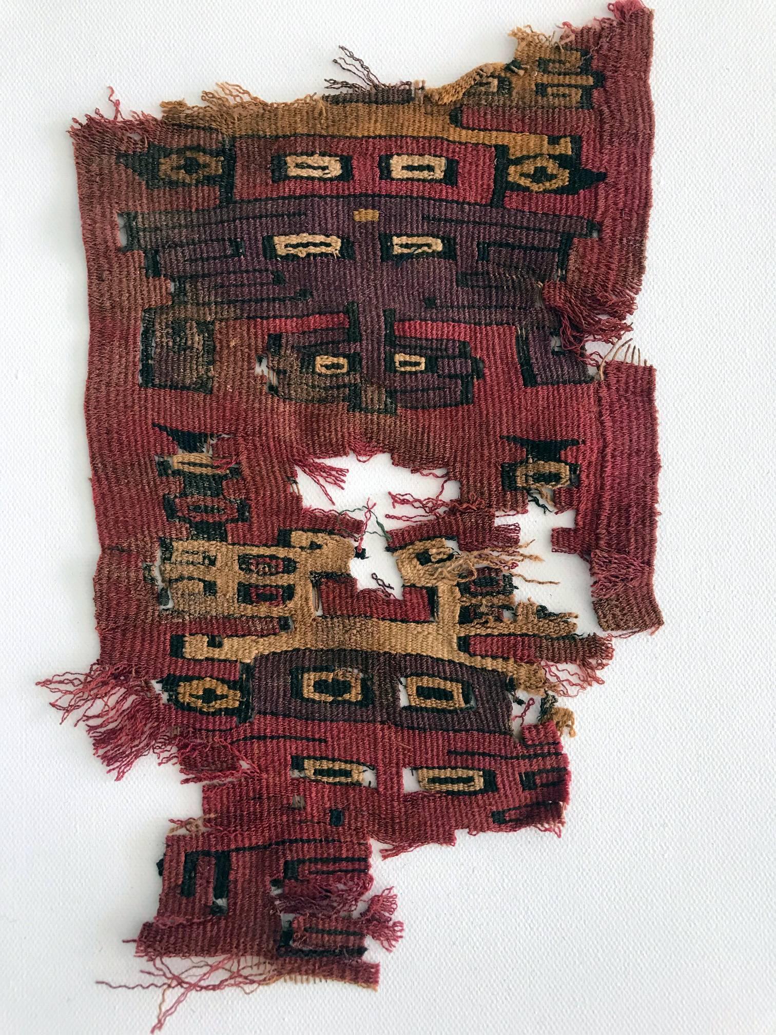 Framed Pre-Columbian Textile Fragment In Good Condition In Atlanta, GA