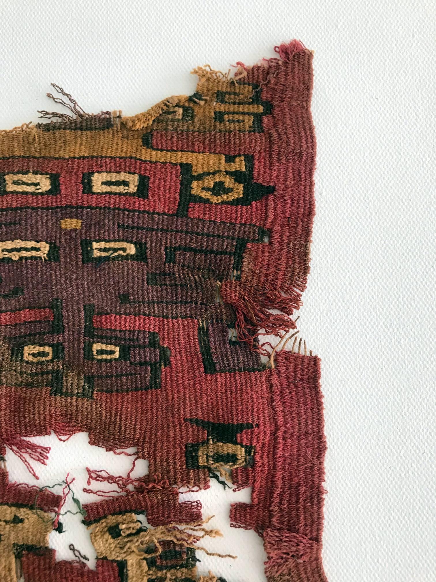 Alpaca Framed Pre-Columbian Textile Fragment