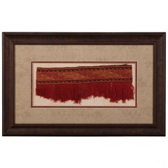 Gerahmtes Pre-Columbianisches Fragment eines gewebten Textils aus der Chimu Chancay Kultur