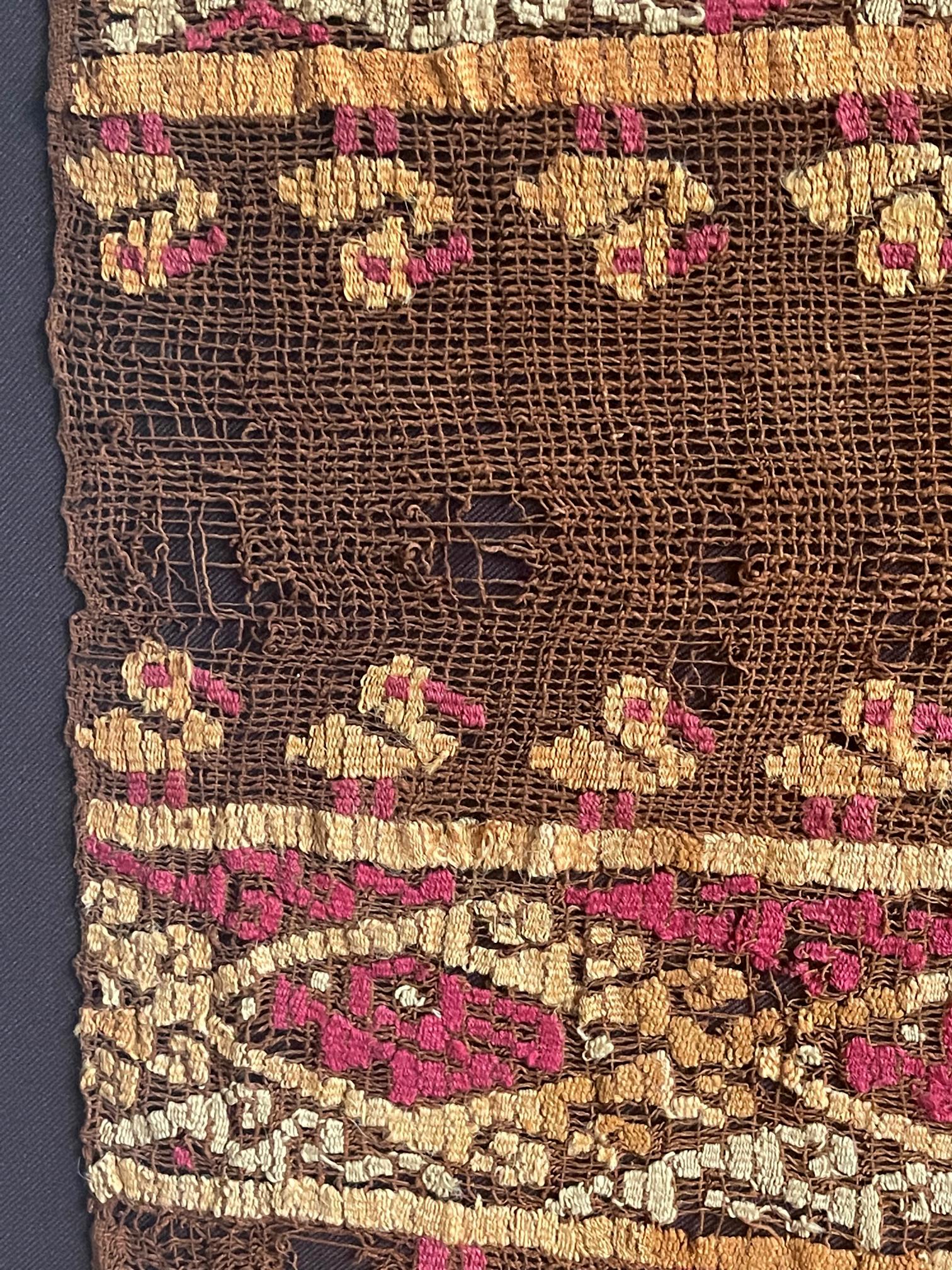 Framed Pre-Columbian Woven Textile from Chancay Culture For Sale 8