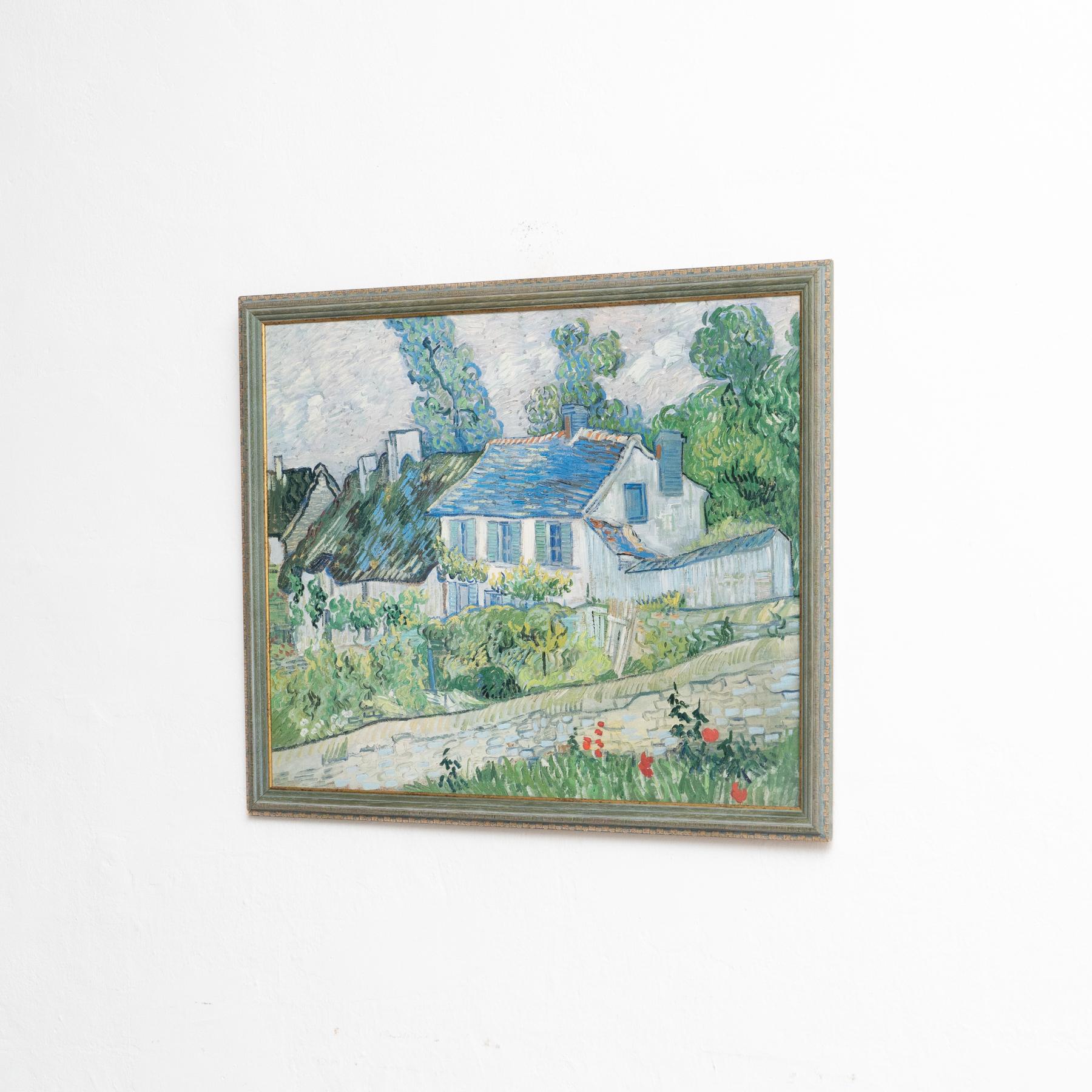 Mid-Century moderno Stampa incorniciata di un'opera d'arte di Van Gogh, CIRCA 1990 in vendita