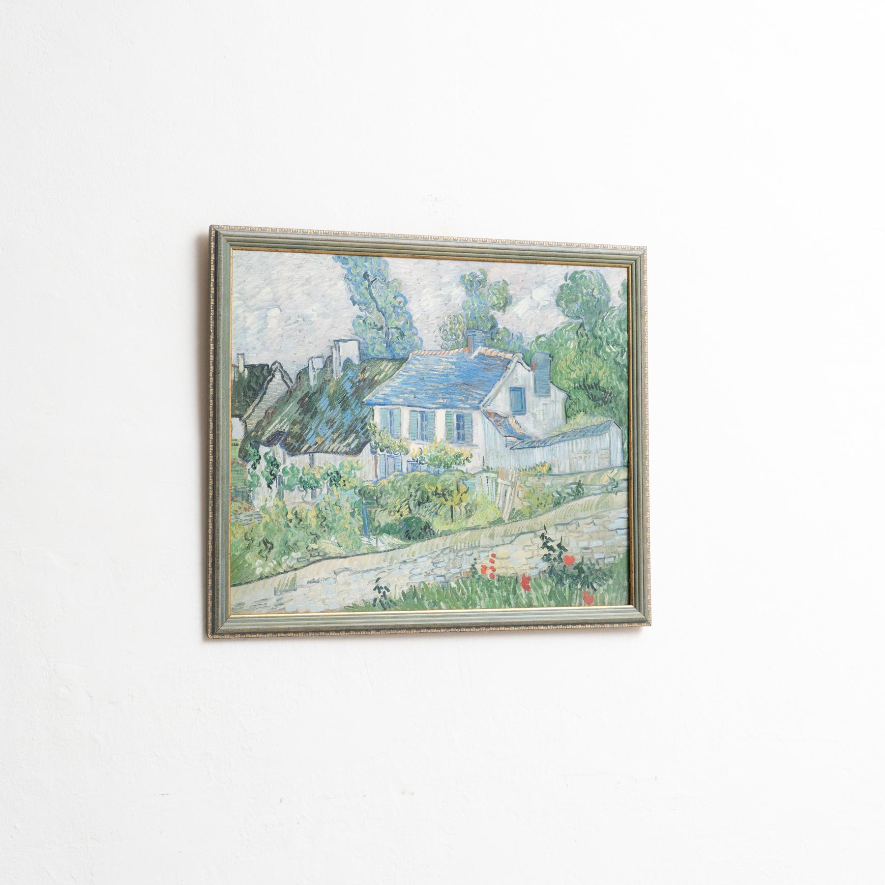 Olandese Stampa incorniciata di un'opera d'arte di Van Gogh, CIRCA 1990 in vendita