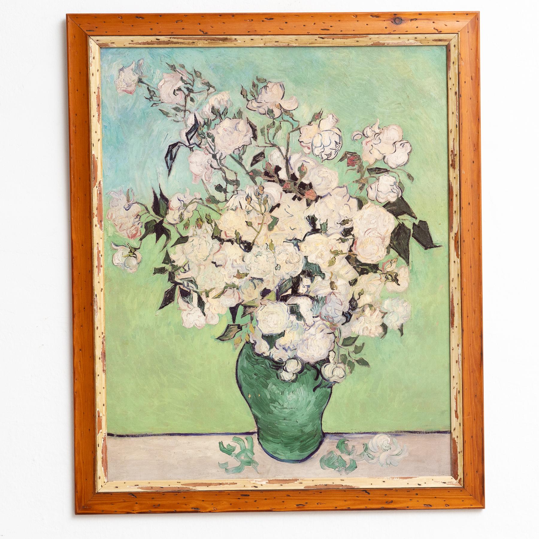 Stampa incorniciata di un'opera d'arte di Van Gogh, CIRCA 1990 In condizioni buone in vendita a Barcelona, ES