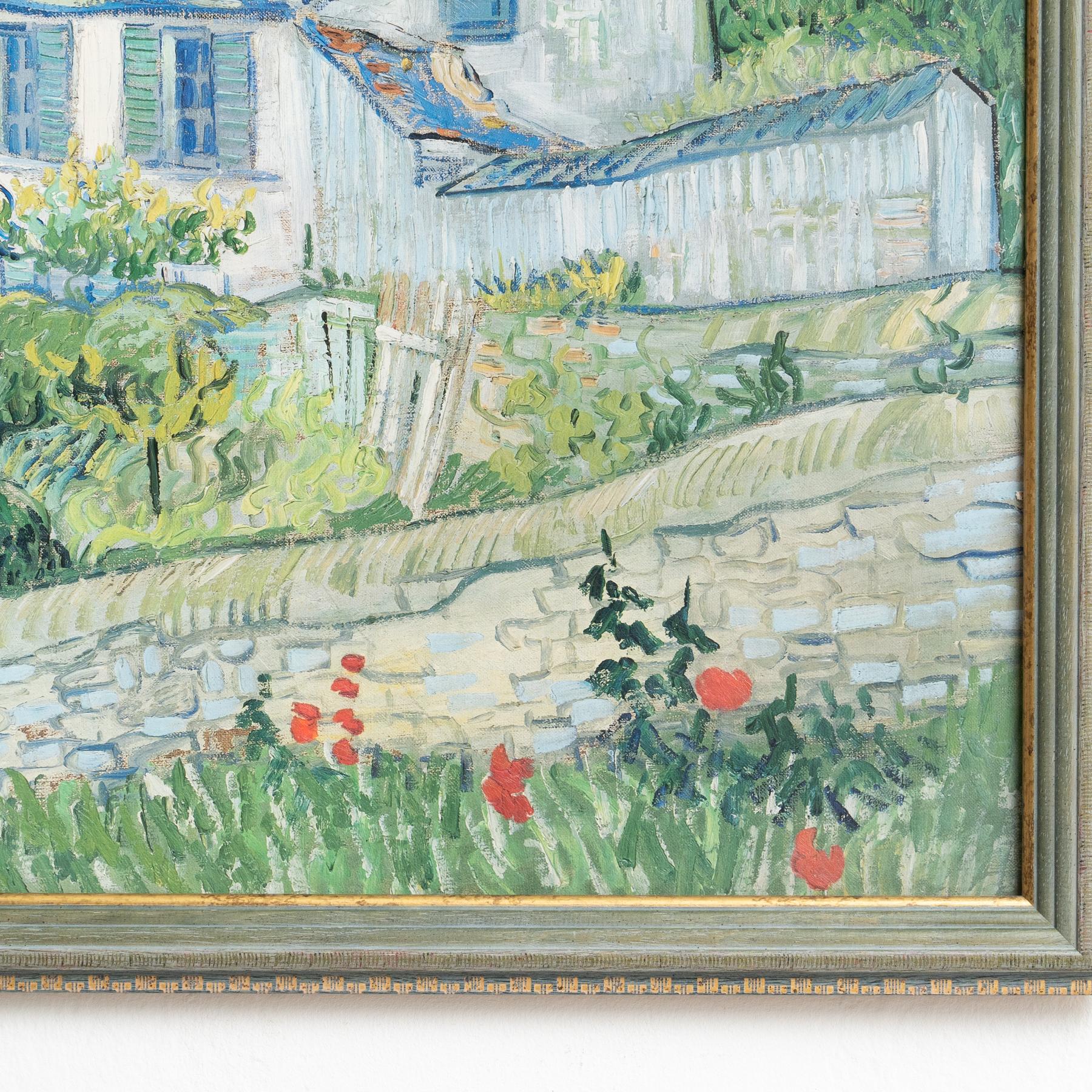 Legno Stampa incorniciata di un'opera d'arte di Van Gogh, CIRCA 1990 in vendita