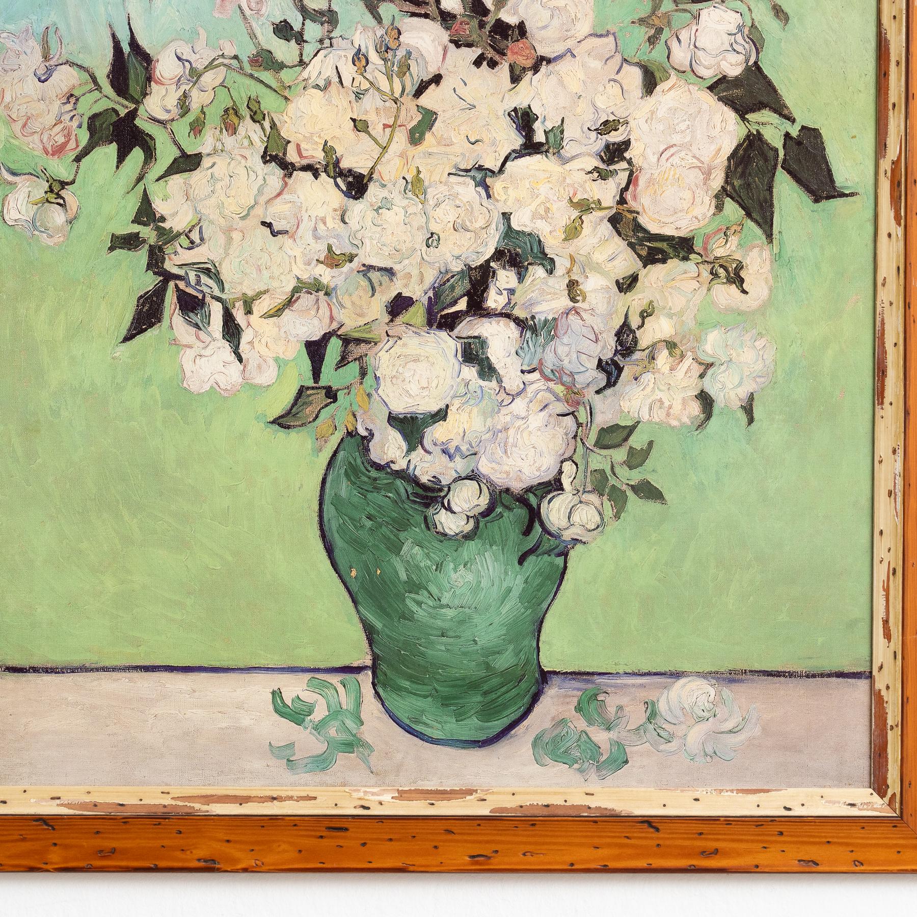 Legno Stampa incorniciata di un'opera d'arte di Van Gogh, CIRCA 1990 in vendita