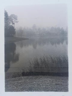 Framed Print of a Foggy Landscape by Christine Triebert, 1990s