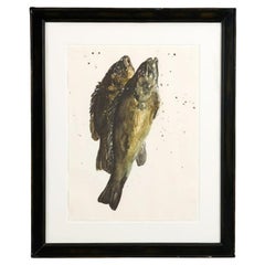 Gerahmter Druck eines Fischpaares aus der Sammlung von Thierry Despont
