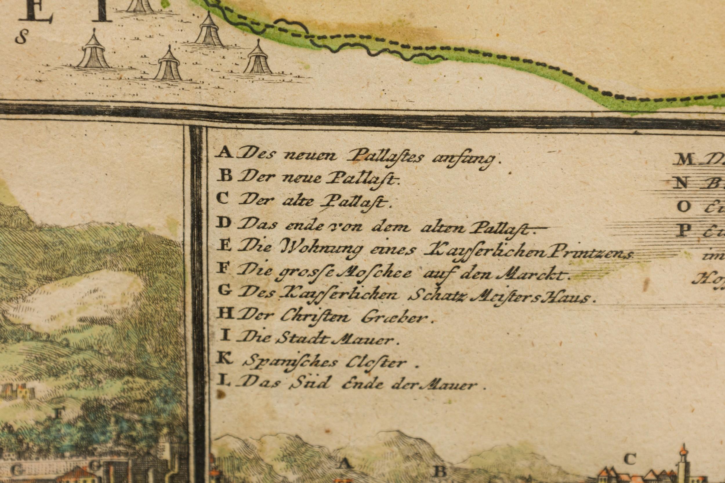 Impression encadrée d'une carte allemande ancienne du Maroc Bon état - En vente à Queens, NY