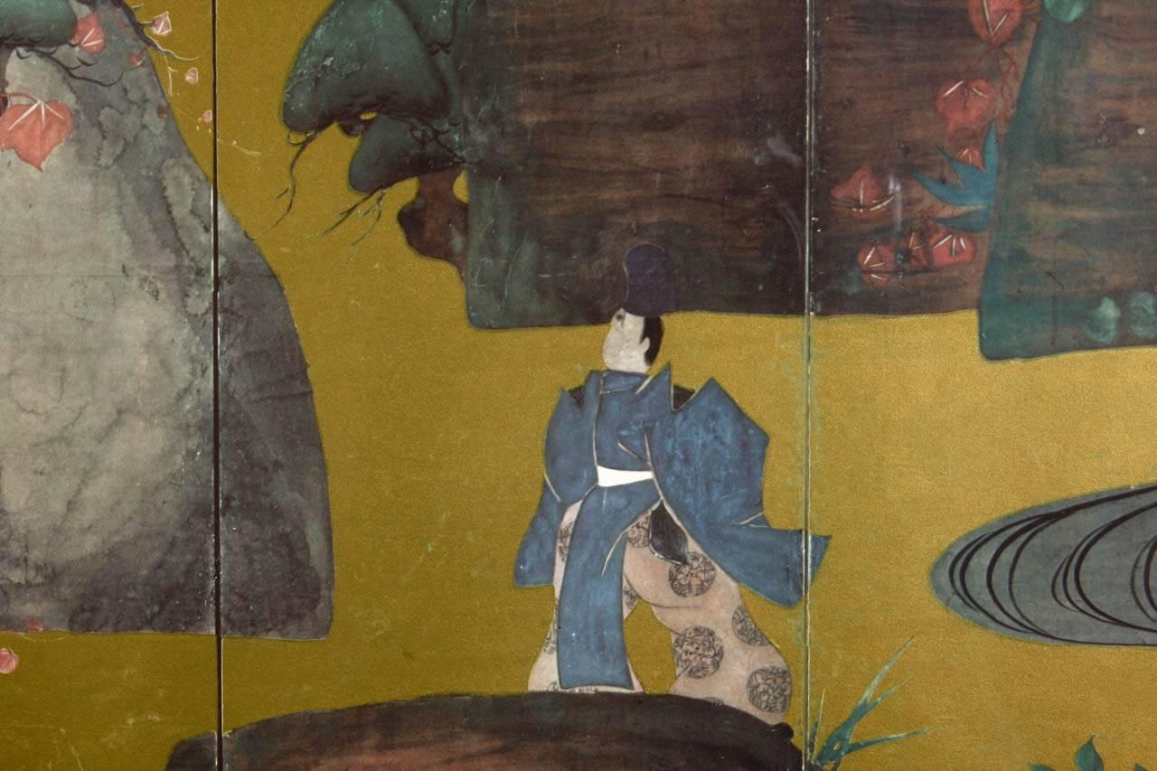 Edo Framed Print of Asian Six-Panel Landscape Screen