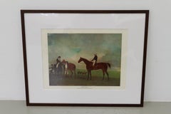 Gravure encadrée du cheval bai "Phantom" par Benjamin Marshall, fin du 20e siècle.