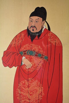 Framed Print of Chinese Gentleman in Red