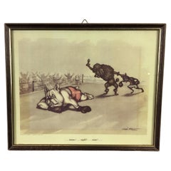 Framed Print of Dogs Having Boxing Game, Boris O' Klein