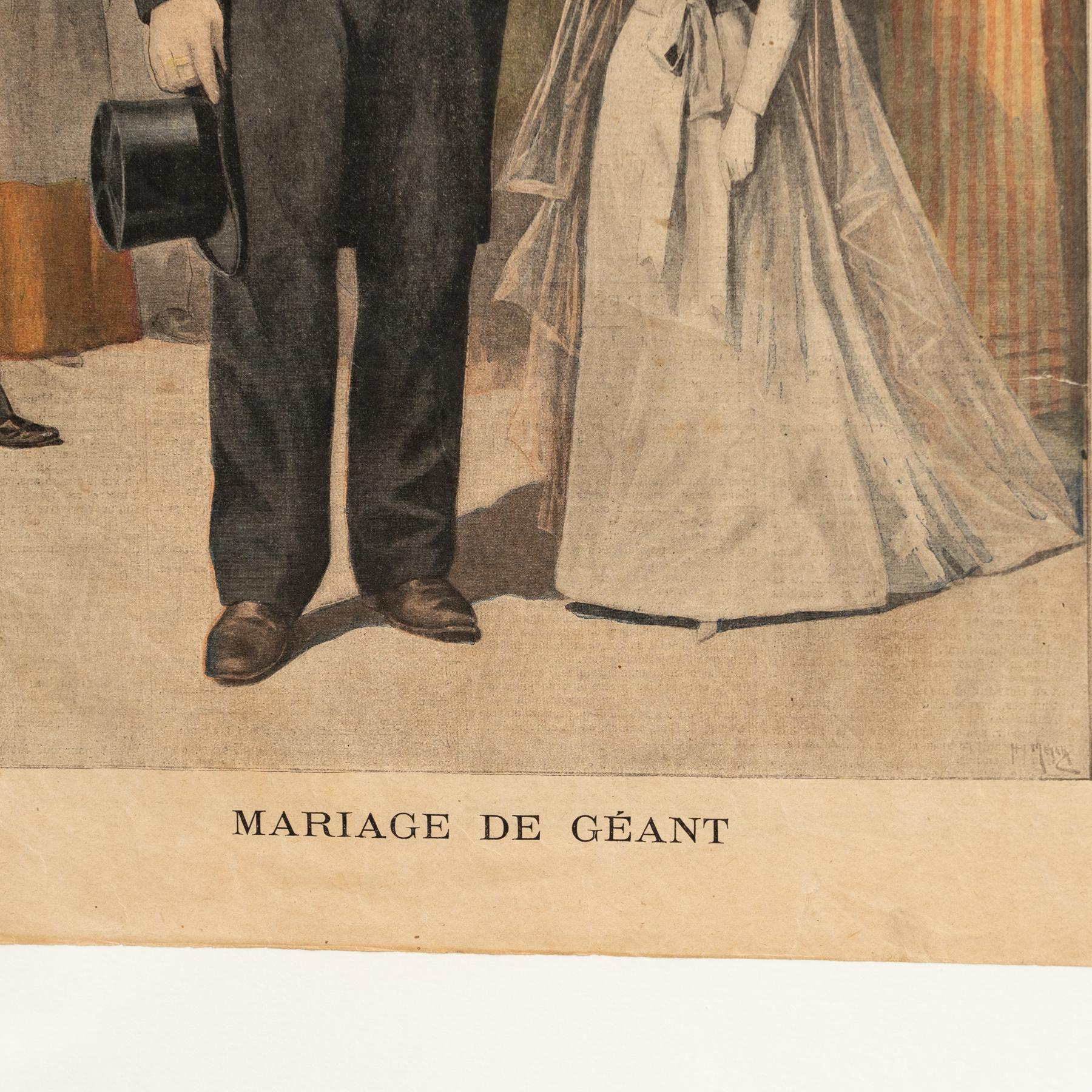 Papier Impression encadrée d'un journal français du début du 20e siècle - 