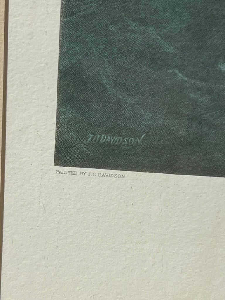 Stampa incorniciata di J.O. Davidson, Uno yacht vincente - dopo un originale del 1885 In condizioni buone in vendita a Westfield, MA