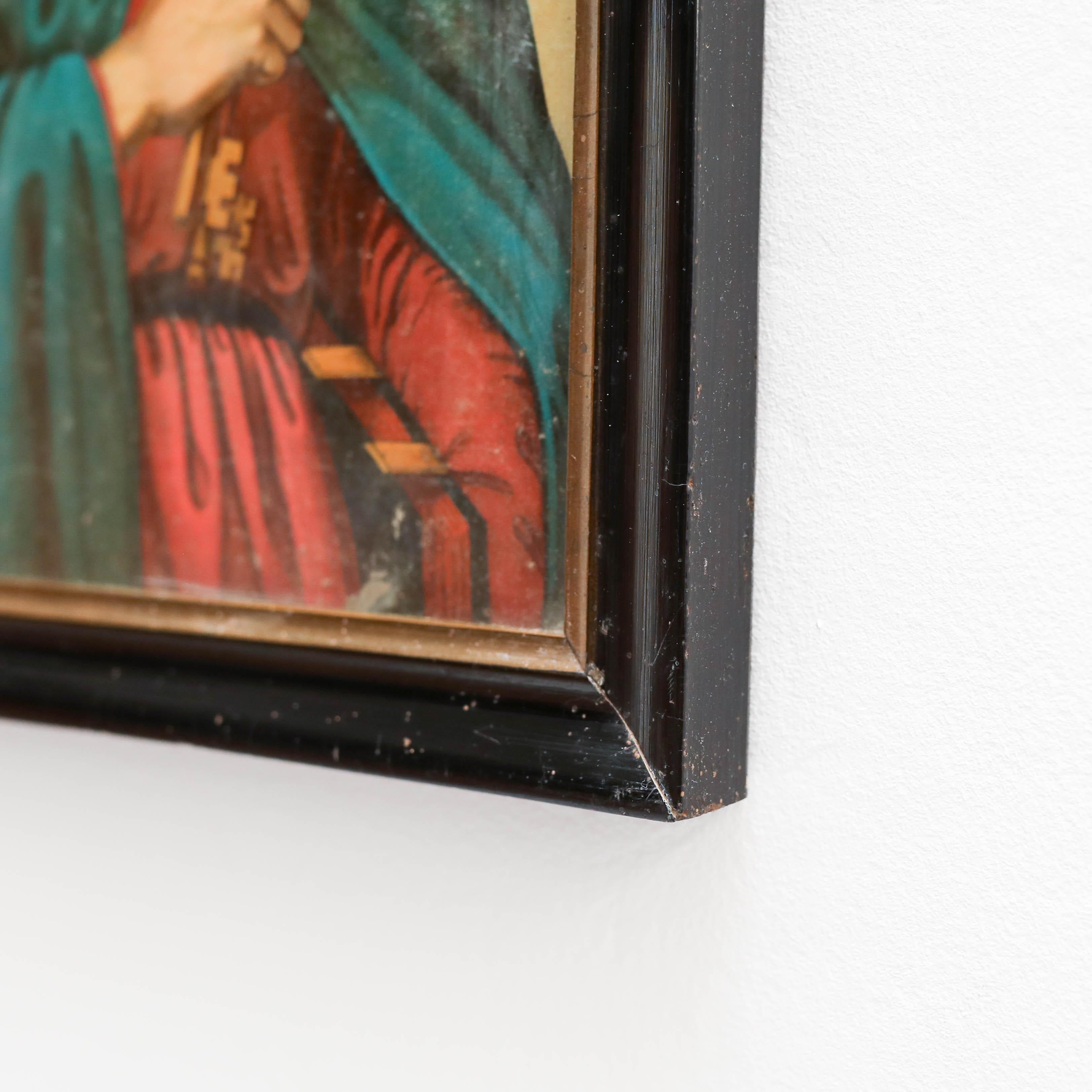 Mid-20th Century Framed Print of Saint Peter by Unknown Artist, circa 1940
