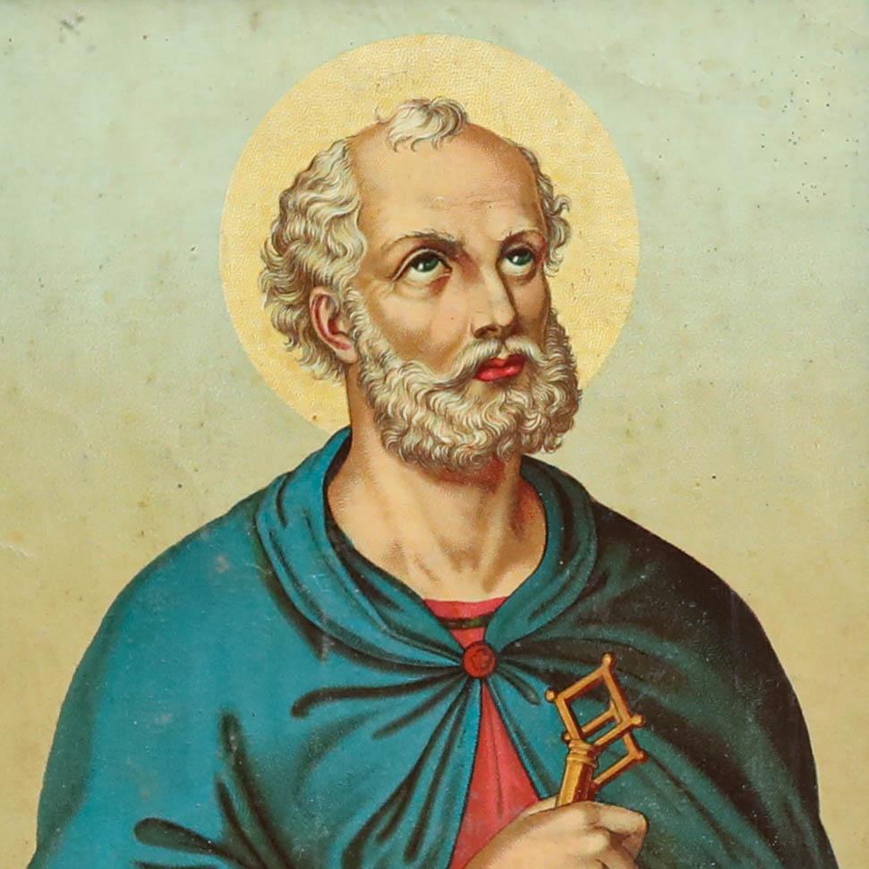 Framed Print of Saint Peter by Unknown Artist, circa 1940 2