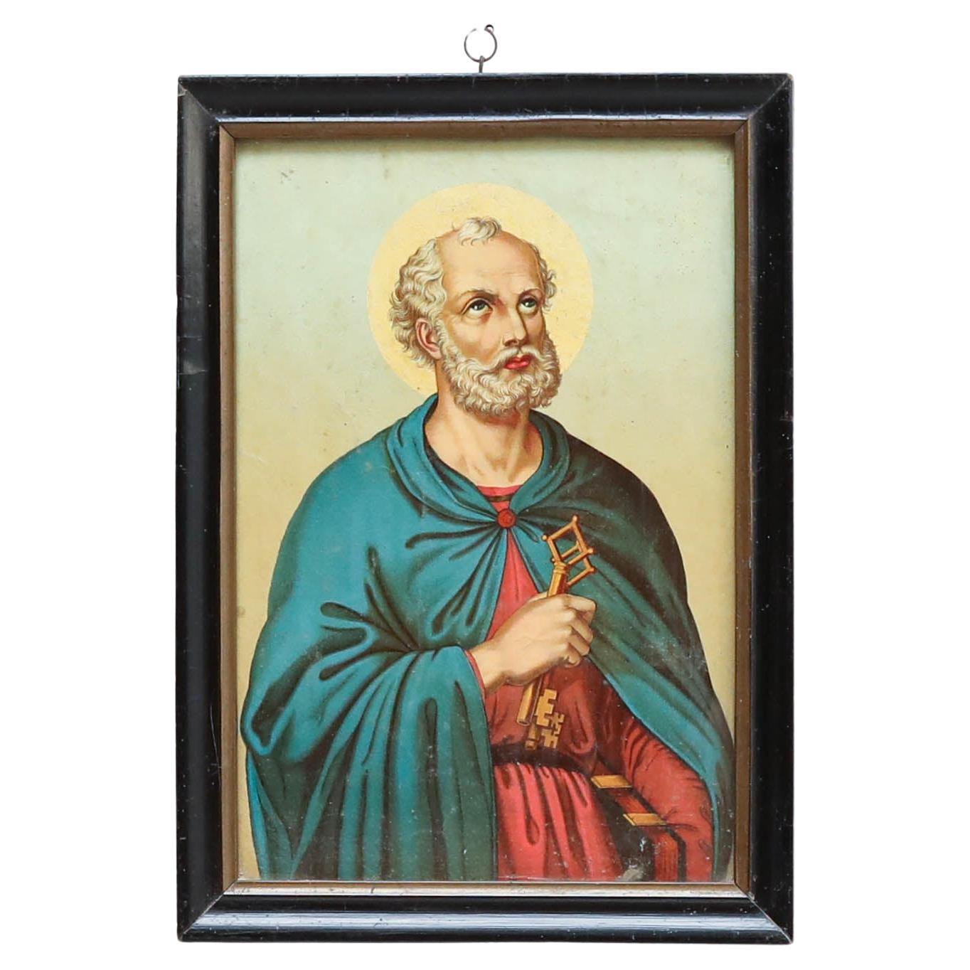 Framed Print of Saint Peter by Unknown Artist, circa 1940  For Sale