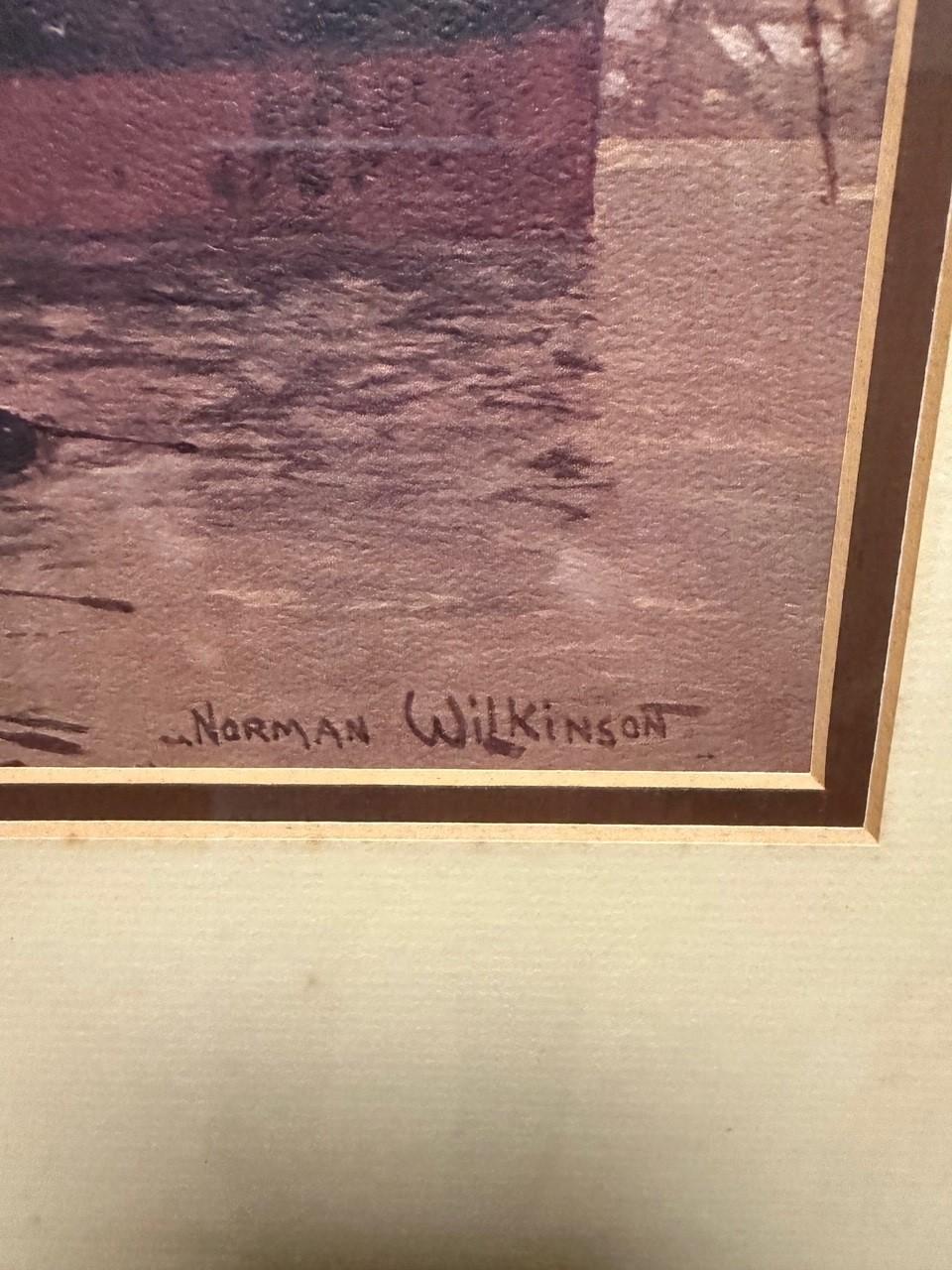 Gerahmter Druck der Titanic, die Belfast in Nordirland verlässt, von Thomas Wilkinson (Holz) im Angebot